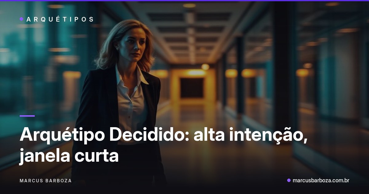 Image de couverture de l'article : Archétype Décidé : intention élevée, fenêtre courte — le risque est la friction, pas l'argument